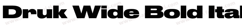 Druk Wide Bold Itali字体转换